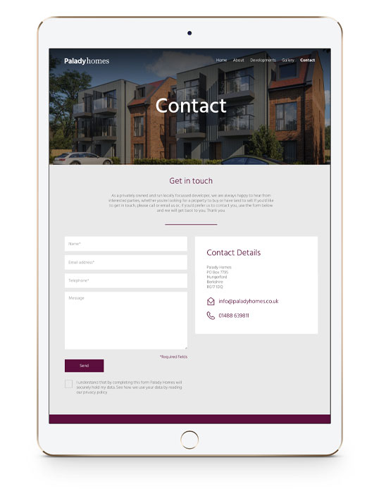 Property developer website